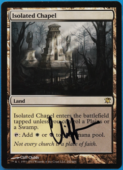 Isolated Chapel Innistrad NM Land Rare SIGNED MAGIC CARD (ID# 504993) ABUGames - Image 1
