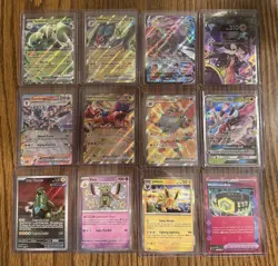 Pokemon Card Lot Of 12 Full Art, EX, Holo Etc Cards: All In Toploaders - Image 1