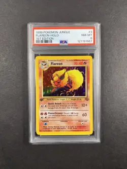Flareon 3/64 - Jungle - 1st Edition - Holo - Vintage - Pokemon Card - PSA 8 - Image 1