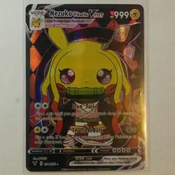 Nezuko Pikachu Pokemon Fan Art Custom Card - Image 1