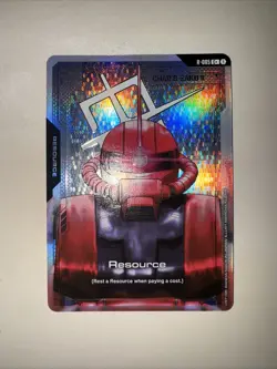 GUNDAM TCG CARD GAME RESOURCE CHAR'S ZAKU II R-005 C+ FOIL ENGLISH NEWTYPE CCG - Image 1