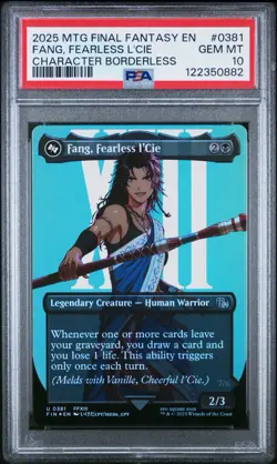 2025 MTG FINAL FANTASY FANG FEARLESS L'CIE CHARACTER BORDERLESS FOIL PSA 10 - Image 1