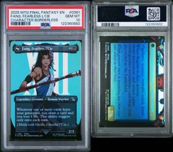2025 MTG FINAL FANTASY FANG FEARLESS L'CIE CHARACTER BORDERLESS FOIL PSA 10 - Image 3