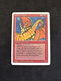 Shivan Dragon Revised Edition Mtg LP - Image 1