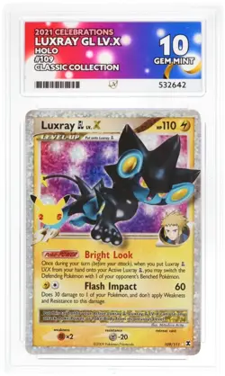 Pokemon Luxray GL Lv. X 109 Celebrations Graded ACE 10 - Perfect Sub Grades - Image 1
