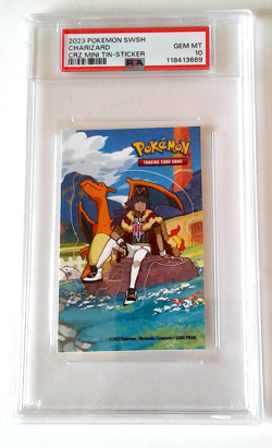 2023 POKEMON PSA 10 CHARIZARD CROWN ZENITH STICKER POP 5 - Image 1