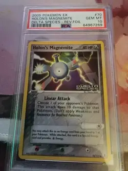 Holon's Magnemite Reverse Holo #70 Pokemon Delta Species PSA 10 - Image 1