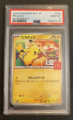 PSA 10 Pikachu 020/M-P McDonald's Happy Set Promo 2025 Pokemon US Seller - Image 1