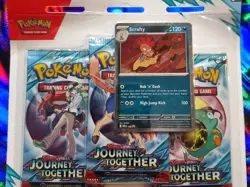 Pokemon TCG S&V Journey Together 3-Pack Blister Scrafty Promo - FAST SHIP🤜🧨💥 - Image 1