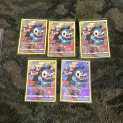 Pokemon TCG Piplup Sun & Moon Cosmic Eclipse 239/236 Holo Secret Rare lot mint - Image 1