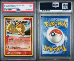 2007 POKEMON EX POWER KEEPERS GOLD STAR #100 FLAREON-HOLO PSA 5 - Image 3
