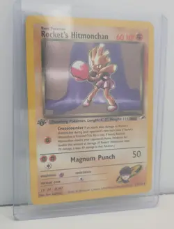 Pokemon TCG Rocket’s Hitmonchan 11/132 Holo 1st Edition Gym Heroes NM - Image 2
