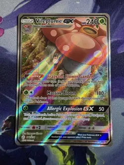 Pokemon TCG Vileplume GX Full Art 211/236 Cosmic Eclipse 2019 - NM - Image 1