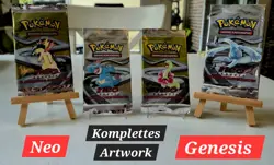 Pokemon Neo Genesis Empty Booster Pack - Complete Artwork - Englisch -... - Image 1