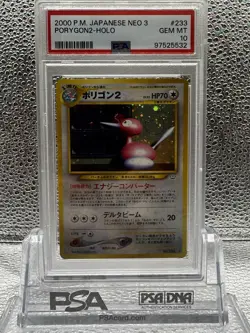 Pokemon PSA 10 Porygon2 Japanese Neo 3 Holo Rare - Image 1