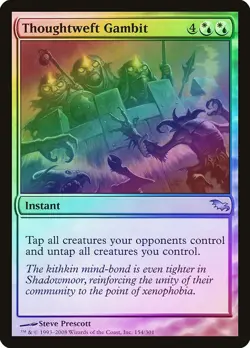 Thoughtweft Gambit FOIL Shadowmoor PLD White Blue Uncommon MTG CARD ABUGames - Image 1