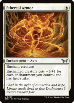 ~ Ethereal Armor ~ NM Foil ~ Duskmourn: House of Horror ~ MTG ~ - Image 1