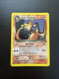Dark Charizard 4/82 Holo Rare Team Rocket Pokemon Card DMG - Image 1
