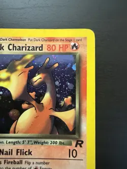 Dark Charizard 4/82 Holo Rare Team Rocket Pokemon Card DMG - Image 3