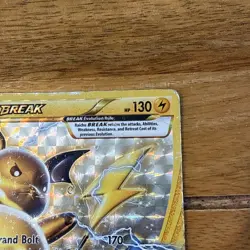 Pokemon Card Raichu BREAK 50/162 XY Breakthrough Holo Rare Full Art - See Photos - Image 2