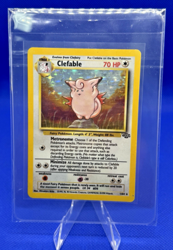 Pokemon TCG Clefable Holo Unlimited Rare Card Jungle Base Set 1/64 - Image 1