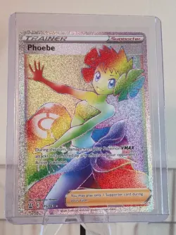 Pokemon TCG: Phoebe 175/163 - Battle Styles Sword & Shield Secret Rare Card NM - Image 1