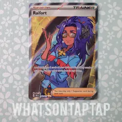 Pokemon Card Raifort 142/131 Secret Rare Scarlet Violet Prismatic Evolutions LP - Image 1