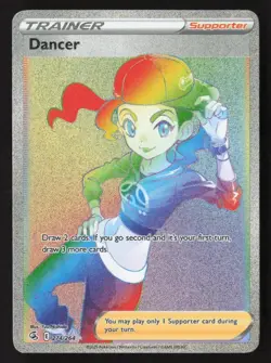 Dancer 274/264 Rainbow Secret Rare Trainer Card Fusion Strike Pokemon TCG NM - Image 1