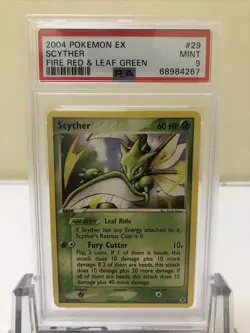 PSA 9 MINT - Scyther 29/112 (Fire Red Leaf Green) Non-Holo Rare Pokemon Card 120 - Image 1