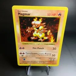 Magmar 036/102 Base Set (Shadowless) Uncommon NM-LP Vintage Pokemon Card 1999 - Image 1