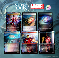 MTG Secret Lair Sealed: RAINBOW FOIL Marvel Iron Man Complete Set - Image 1