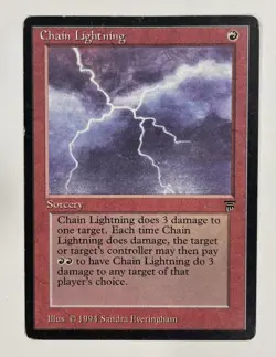 Chain Lightning Legends MP Moderate Play MTG Magic The Gathering B - Image 1