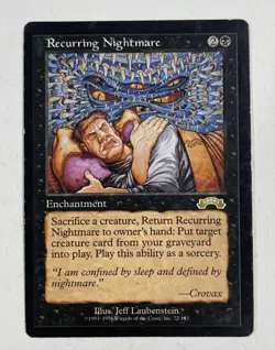 Recurring Nightmare Exodus MP Moderate Play MTG Magic The Gathering - Image 1