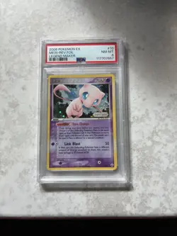 2006 POKEMON EX LEGEND MAKER #10 MEW-REVERSE FOIL PSA 8 - Image 1
