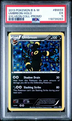 2013 POKEMON BLACK STAR PROMO UMBREON #BW93 HOLO PSA 5 EX #118739283 - Image 1