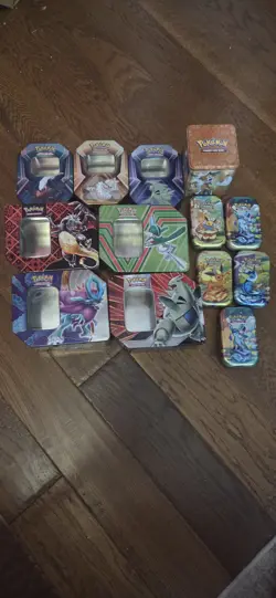 Pokemon TCG 13 Empty Tins - Image 1