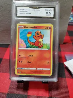 Charmander GMA 8.5 Nm-mt+ Pokemon Sword & Shield Vivid Voltage 023/185 - Image 1