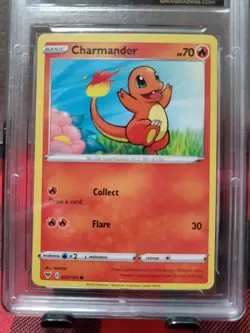 Charmander GMA 8.5 Nm-mt+ Pokemon Sword & Shield Vivid Voltage 023/185 - Image 2