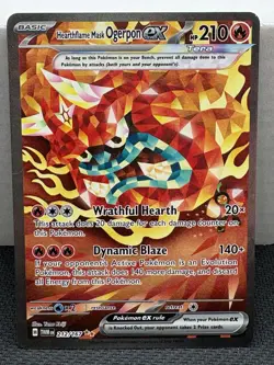 Pokemon TCG Hearthflame Mask Ogerpon EX 212/167 Twilight Masquerade Sir-MINT - Image 1
