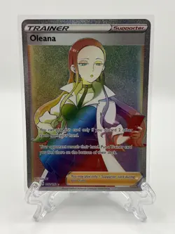 Oleana 202/192 Secret Rare Trainer Full Art Pokemon Rebel Clash TCG NM - Image 1