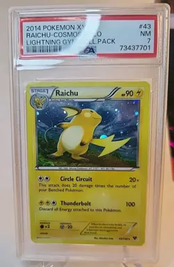Pokemon TCG Raichu XY Base Set 43/146 Holo Rare PSA 7! - Image 1