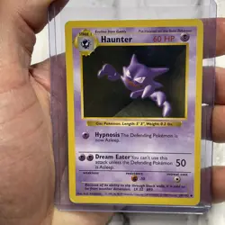Pokemon Haunter 29/102 WotC Base Set Shadowless Unlimited LP Vintage Uncommon - Image 1