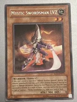 Mystic Swordsman LV2 SOD-EN011 Soul of the Duelist-Unlimited Edition Rare LP - Image 1