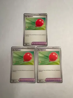 Air Balloon 079/086 - SET OF 3 Black Bolt Pokemon Card Blk - NM - Image 1