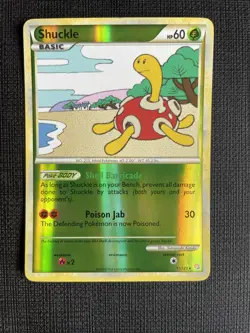 2010 HeartGold & SoulSilver Shuckle 11/123 - Reverse Holo Rare Pokemon Card LP+ - Image 1