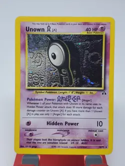Unown A Neo Discovery Holo Rare Unlimited Pokemon Card 14/75 WOTC - LP - Image 1