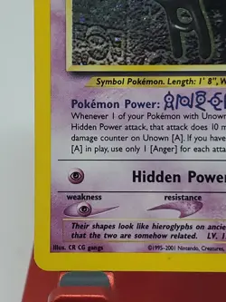 Unown A Neo Discovery Holo Rare Unlimited Pokemon Card 14/75 WOTC - LP - Image 4