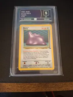 Pokemon TCG Ditto Fossil, Holo Unlimited Rare Card 3/62 - Image 1