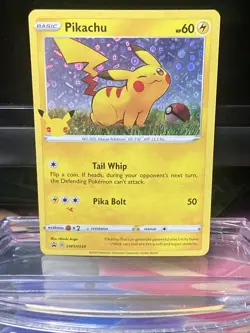 Pikachu SWSH039 Promo RED DOT ERROR Pokemon Card 2020 English - Image 1