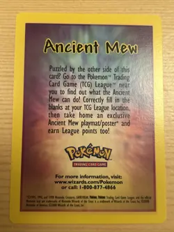 Ancient Mew Details card NM (Near Mint) & Master The Game Movie Card 2000 New - Image 2